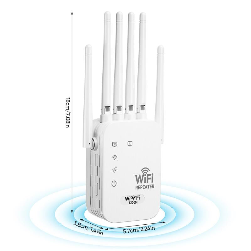 6-Antenna WiFi Booster, 5G/2.4G– 1200Mbps Dual Band