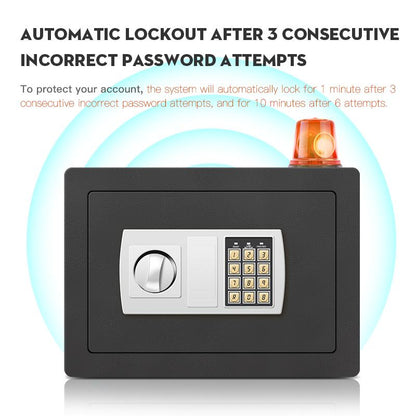 Anti-Theft Electronic Safe for Cash & Valuables