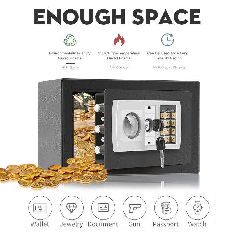 Anti-Theft Electronic Safe for Cash & Valuables