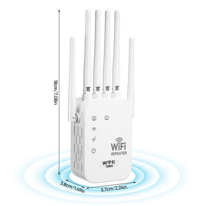 6-Antenna WiFi Booster, 5G/2.4G– 1200Mbps Dual Band