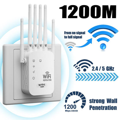 6-Antenna WiFi Booster, 5G/2.4G– 1200Mbps Dual Band