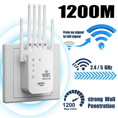 6-Antenna WiFi Booster, 5G/2.4G– 1200Mbps Dual Band